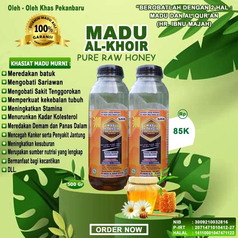 

MADU ALKHOIR 500 GRAM ASLI MURNI BERGARANSI