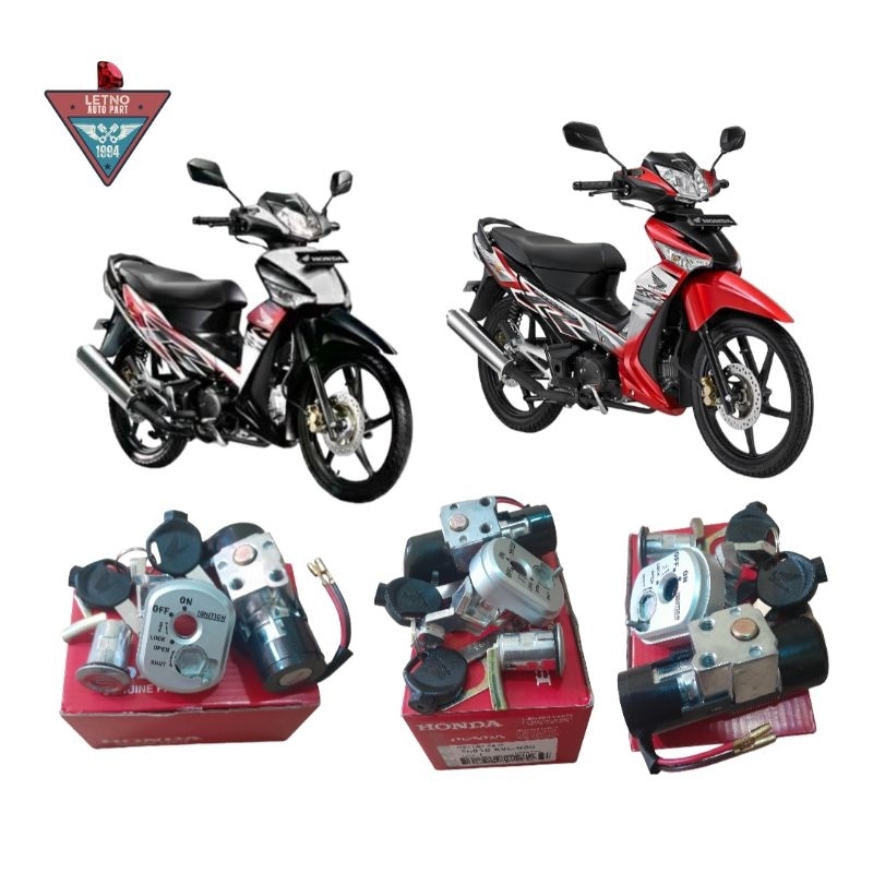 KONCI KONTAK ASSY SET PLUS BUKA JOK HONDA SUPRA X 125 ASLI ORI AHM
