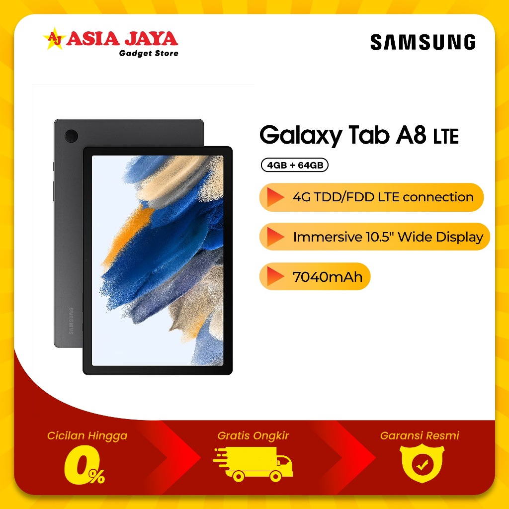 Samsung TAB A8 LTE ORIGINAL GARANSI RESMI