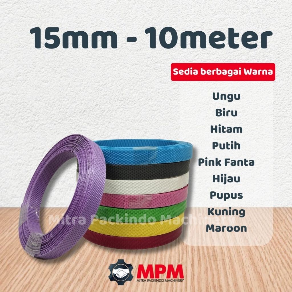 Bahan Kerajinan Tas Anyaman 15 mm / Tali Gebang Peti Strapping 15mm 10meter