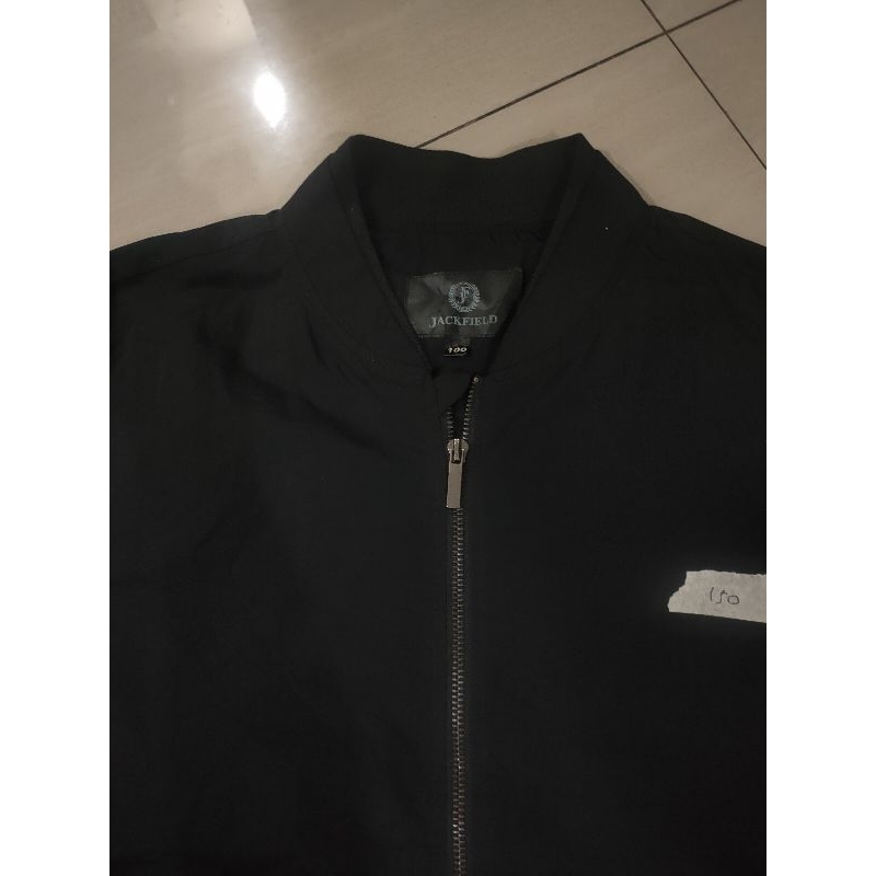 jaket bomber hitam polos