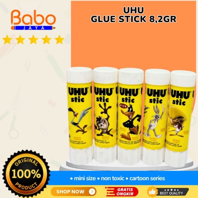 

BABO JAYA GLUE STICK UHU 8,2GR CARTOON SERIES / MINI SIZE