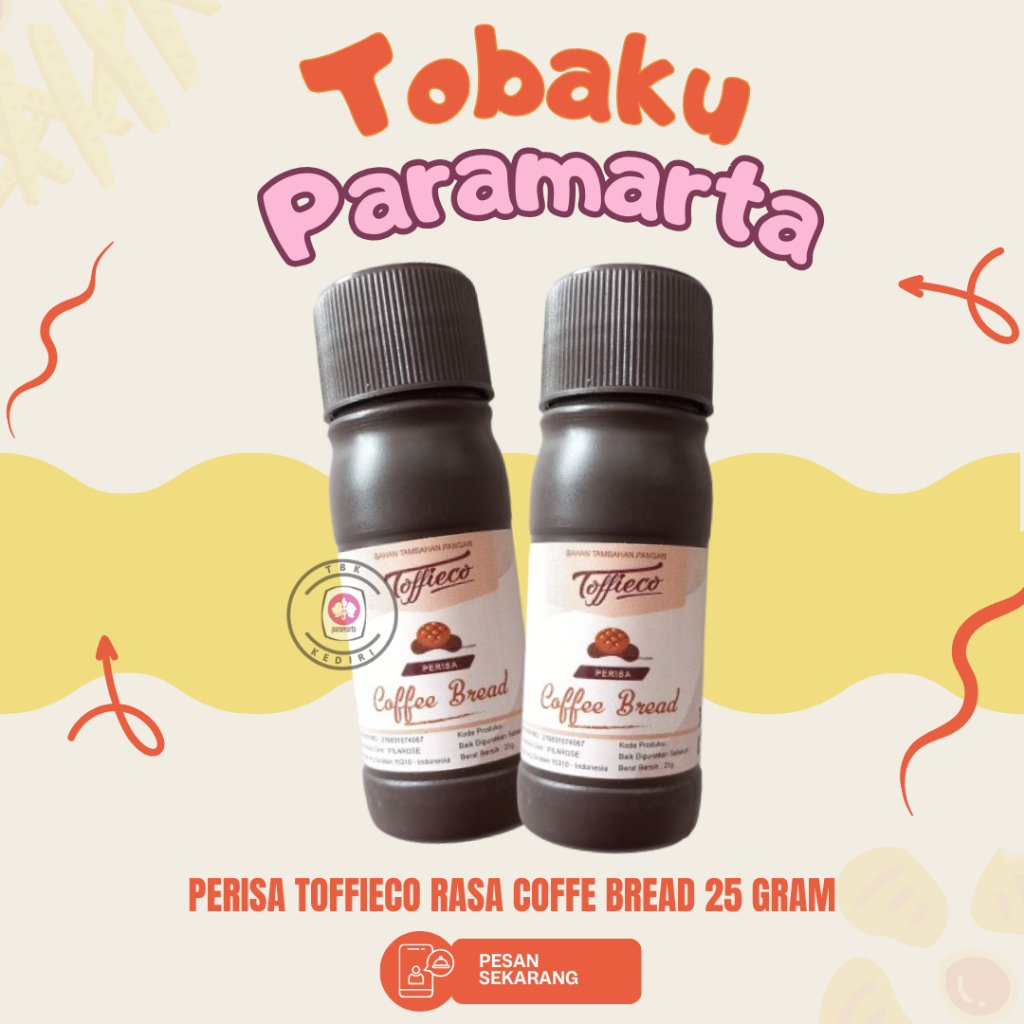 

PERISA MAKANAN TOFFIECO RASA COFFE BREAD 25 ML / PERISA MAKANAN TOFFIECO / TOFFIECO