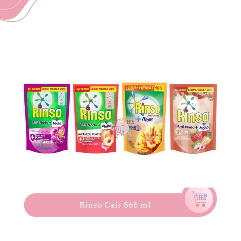 Rinso Molto Cair 565 ml / Deterjen Rinso Cair / Detergen