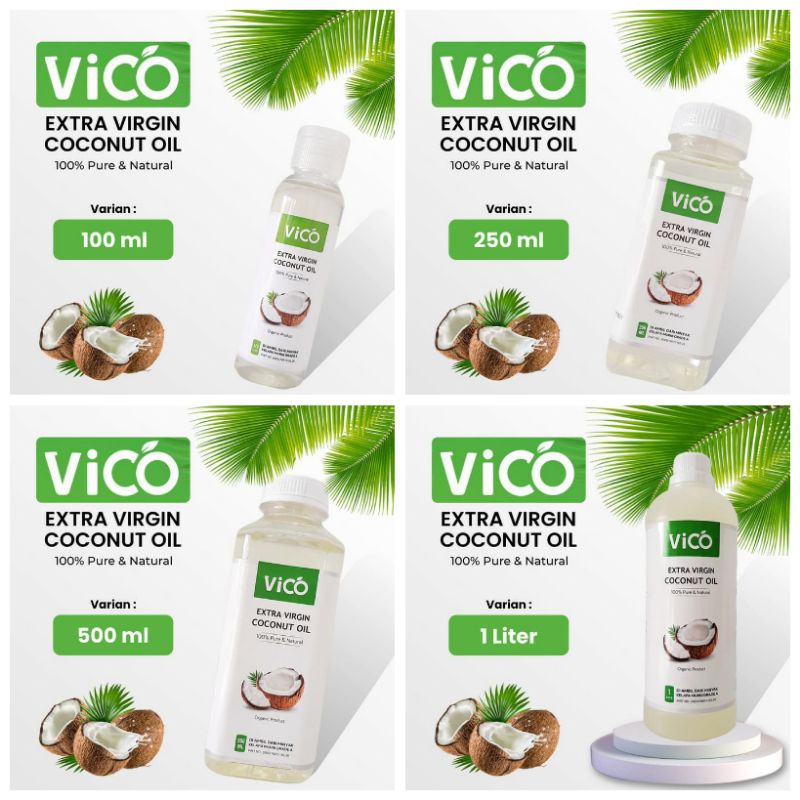

Virgin Coconut Oil ViCO - Minyak Kelapa 100% Murni / VCO 100ml / 250ml / 500ml / 1 Liter