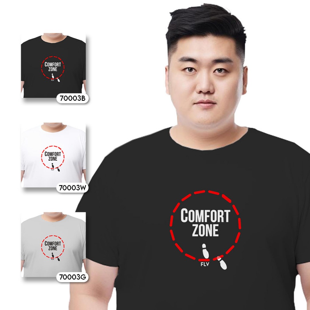 FLV Kaos Pria T-shirt Katun Premium Original Out of Comfort Zone Big Size 70003