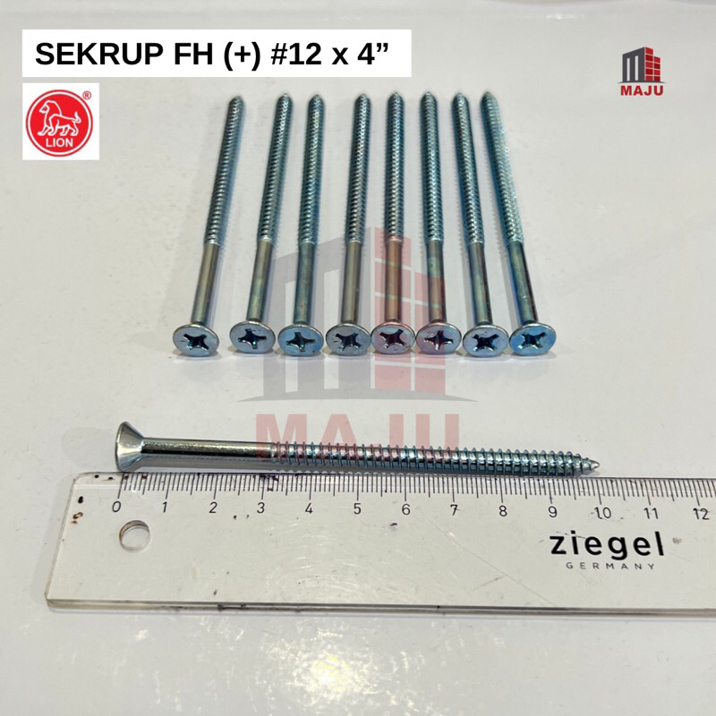 [1 pc] Tapping Screw FAB #12x4” (sekrup panjang 10 cm) Sekrup / Skrup