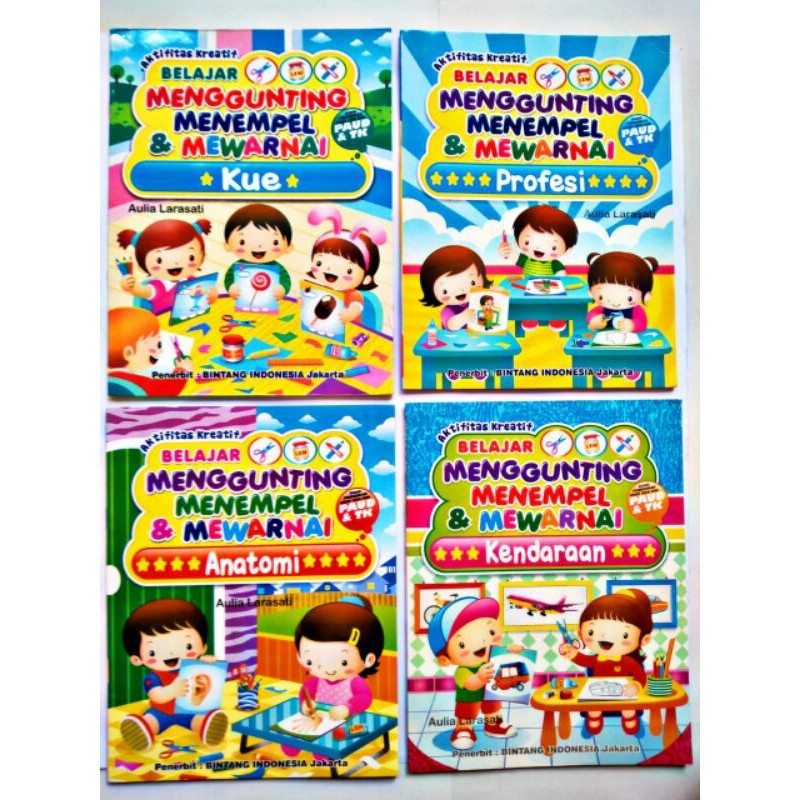 

Buku Mewarnai & Menggunting Menempel Untuk Paud & Tk