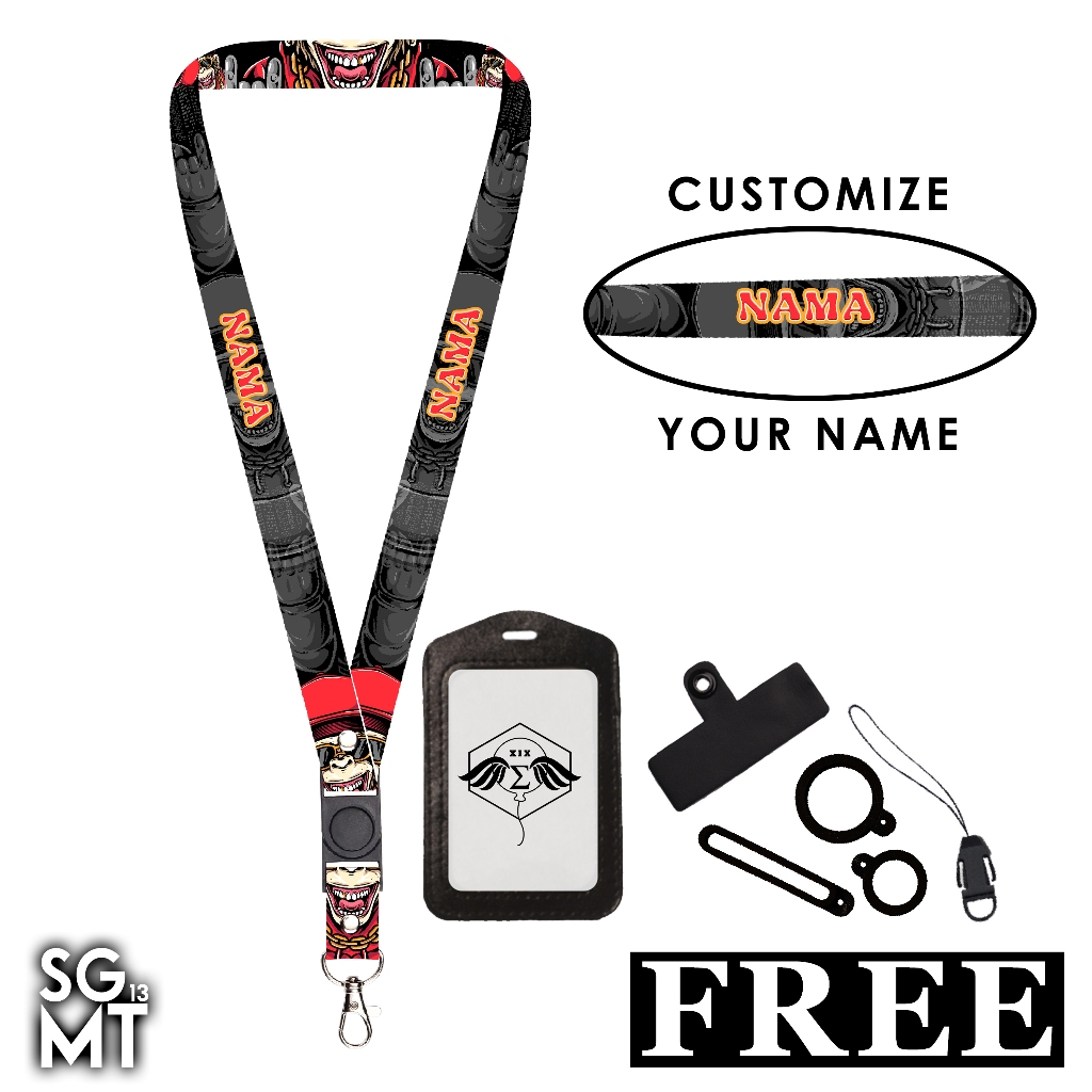 

RK BISA SATUAN Lanyard Custom Nama Printing Full 2 Sisi Ukuran 2cm Satuan Murah Bisa Request Nama