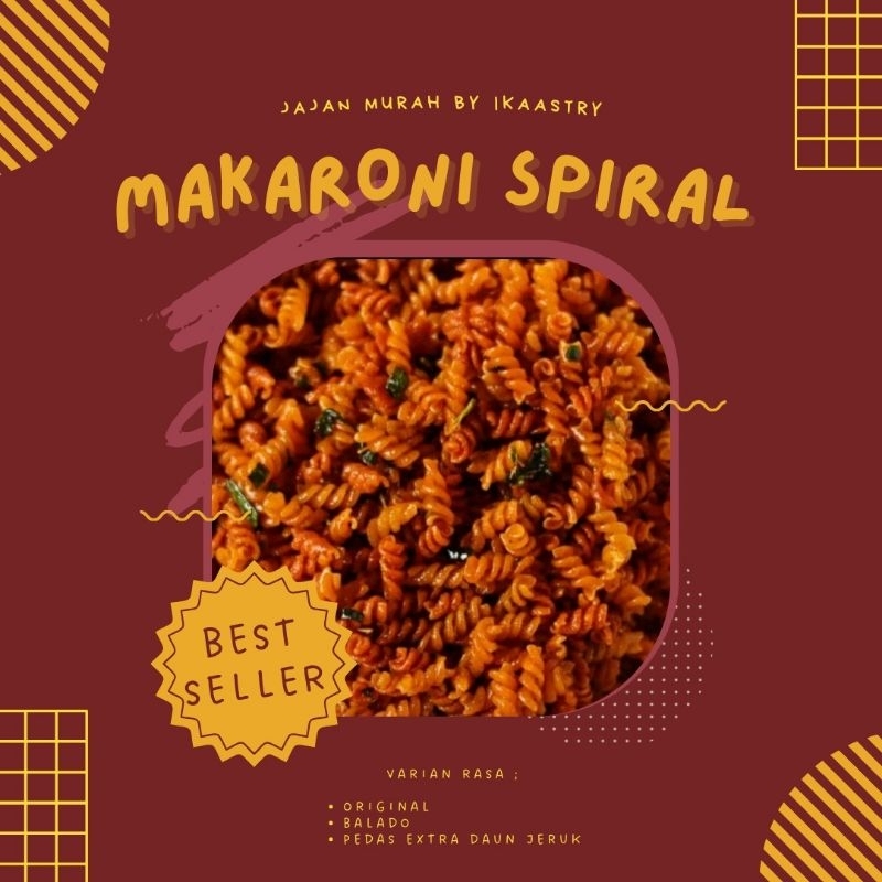 

(PROMO!!!) MAKARONI SPIRAL ORIGINAL/BALADO/PEDAS EXTRA D.JERUK Bumbu Melimpah