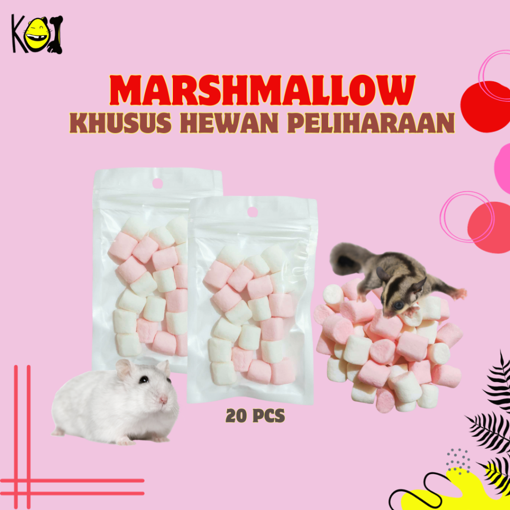 Marshmallow Snack Hamster Sugar Glider - Cemilan Hamster - Makanan Hamster - Hamsterfood