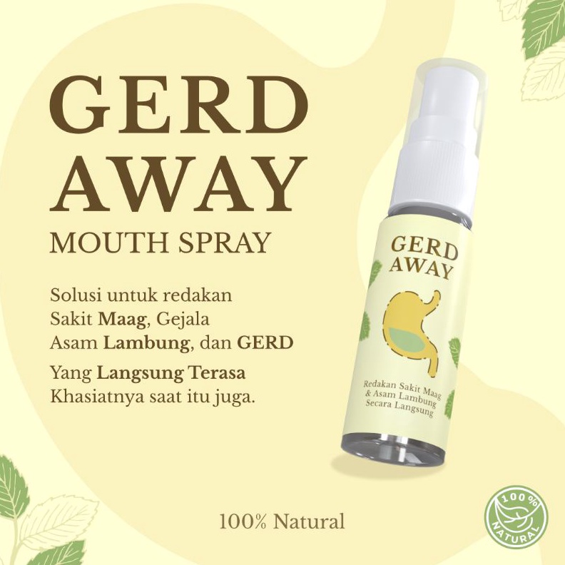 

Mall GERD AWAY Mouth Spray Obat Herbal Lambung Sakit Maag 1 Natural Redakan Asam Lambung Secara Langsung by Hegar Natural
