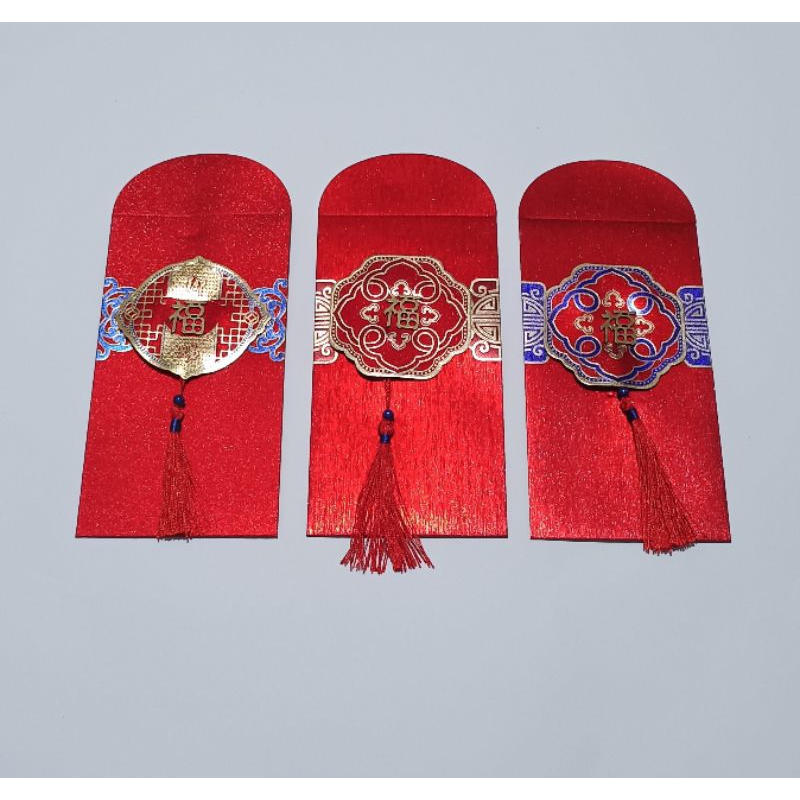 

Angpau Imlem Fuk Hoki Cantik Rumbai Gliter Bahan Premium isi 2