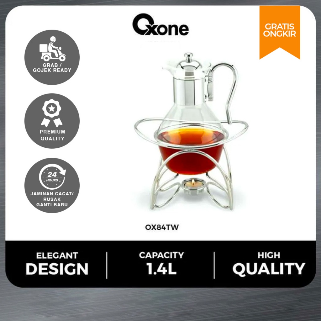 Oxone OX84TW Master Tea Pot Warmer/Rak Stainless Steel/NewArrival/Terbaru/Original/Kaca/Asli/Wadah