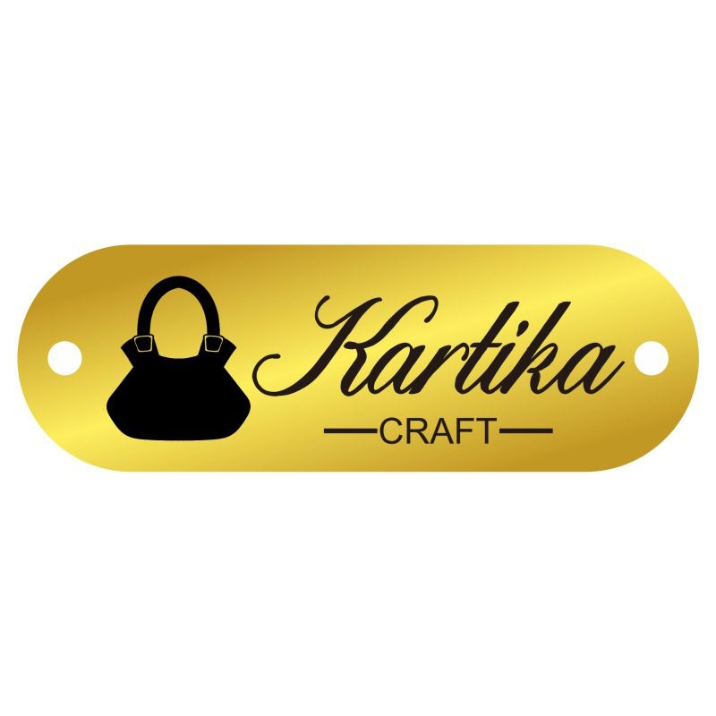 

label akrilik Kartika Craft gold 1*3 transparan 50 pcs