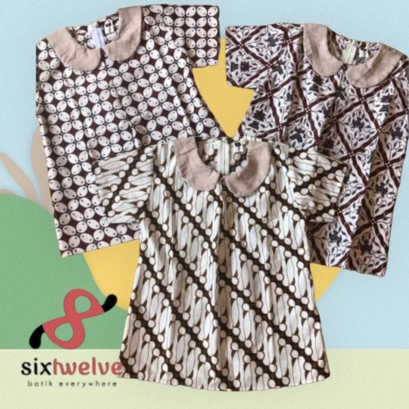 BLUS BATIK ANAK SEKOLAH ATASAN BATIK ANAK PEREMPUAN