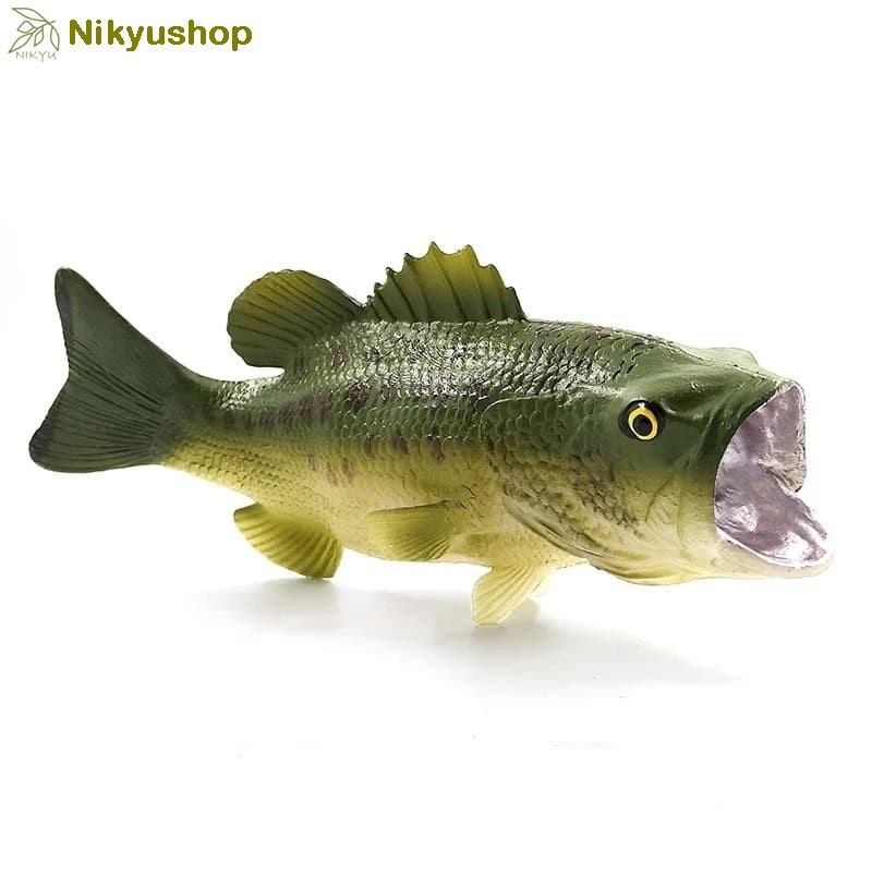[Nikyushop] Mainan Edukasi Pajangan Miniatur Hewan Ikan Large Mouth Bass Fish Animal Figure