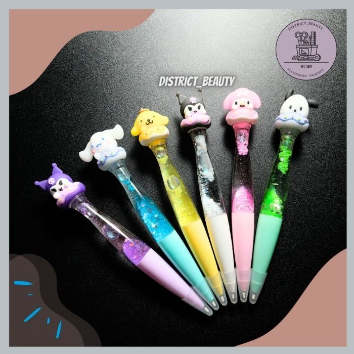 

PULPEN GLITTER AIR MEWAH SANRIO PULPEN GEL PEN GLITTER MEWAH KUROMI CINNAMOROL TERMURAH