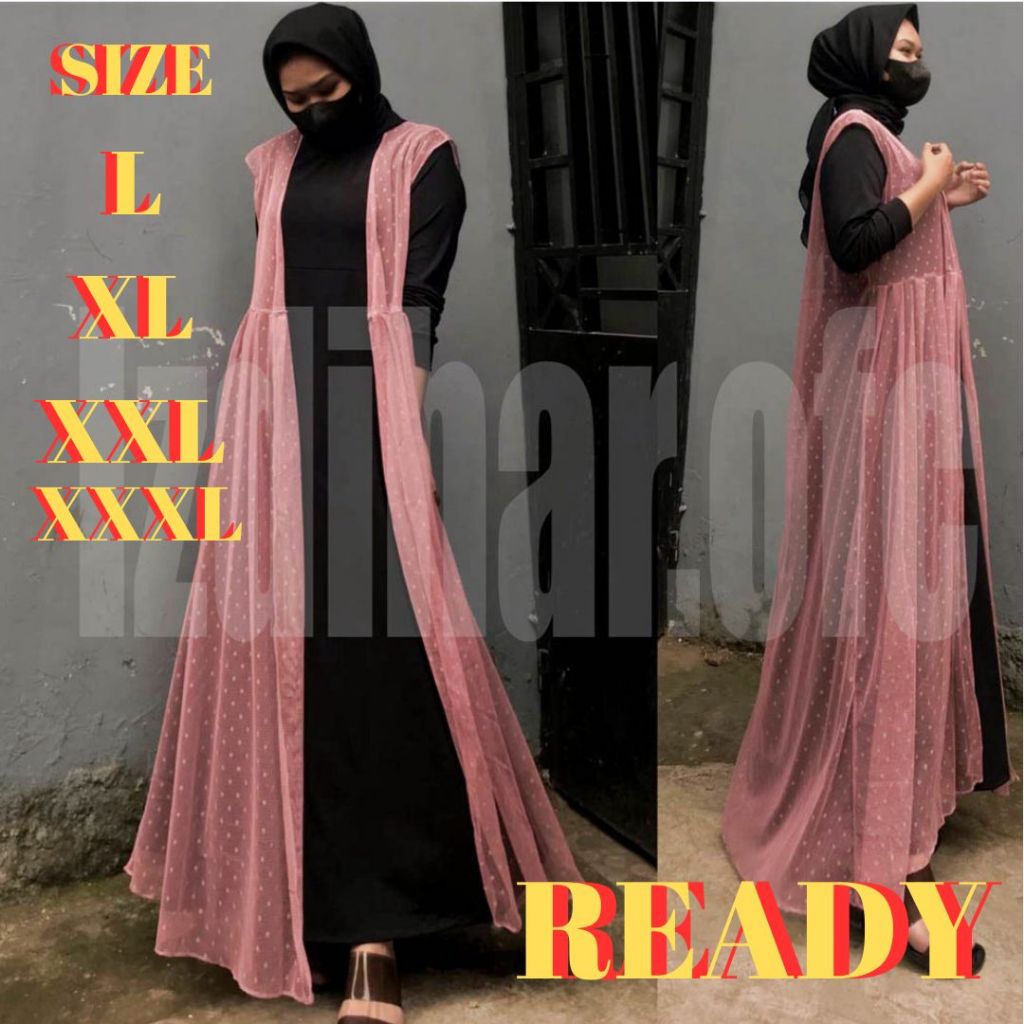 Basicly Dot outer lace jumbo size XXXL - outer lace / outer tile / outer panjang / outer brukat / ou