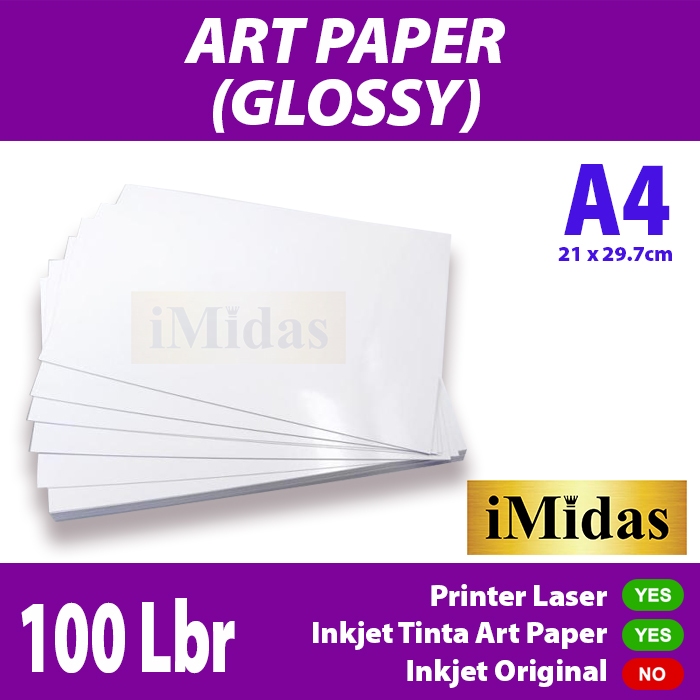 

Kertas Art Paper / Kertas Brosur Flyer isi 100 lembar A4