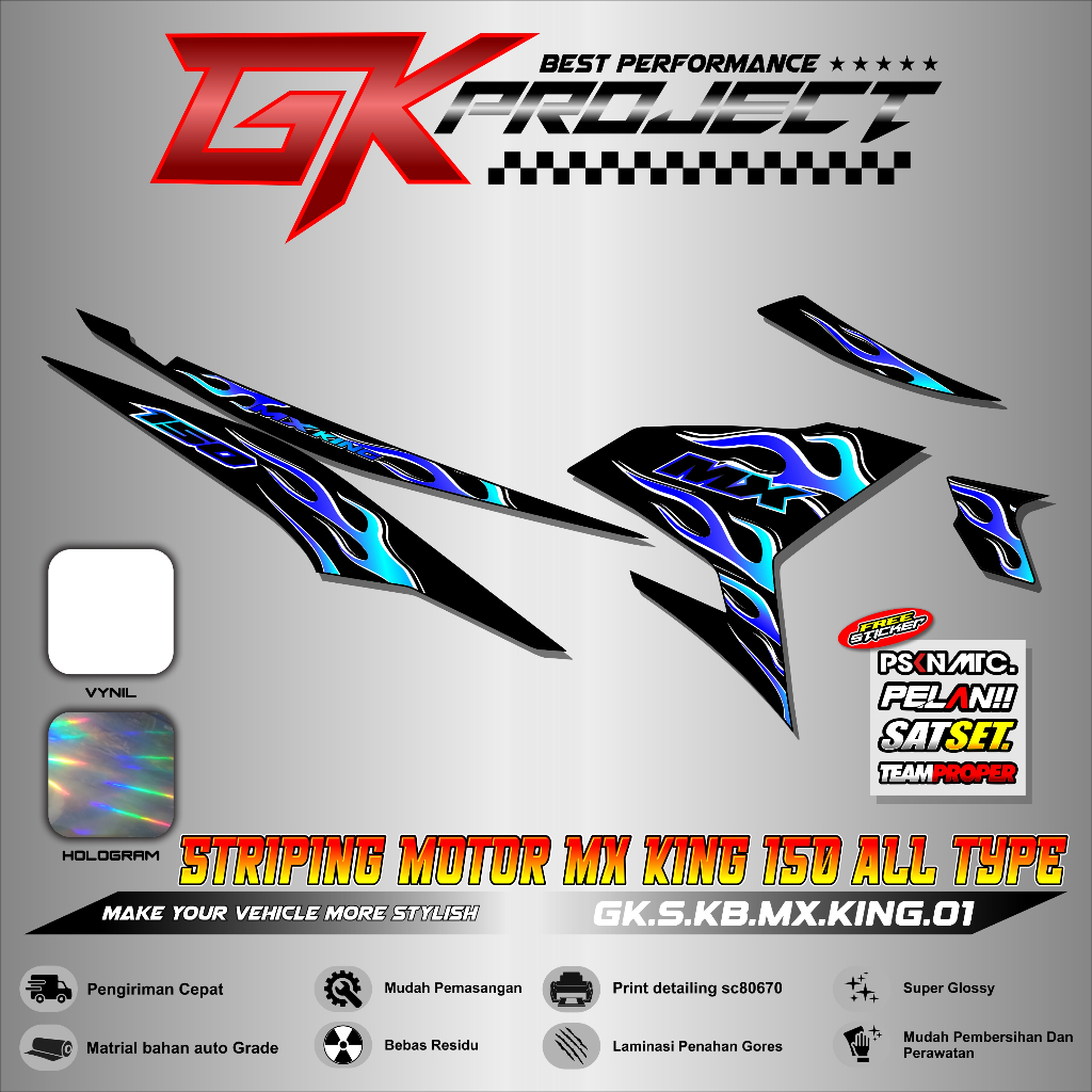 STRIPING YAMAHA MX KING / Y15ZR / SNIPER 150 MXi / EXCITER 150 / JUPITER MX KING MOTIF HOT WHEELS AP