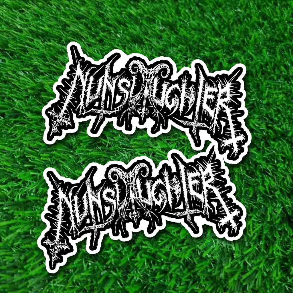 

Stiker Nunslaughter - Sticker Logo Death Metal - Stiker Cutting