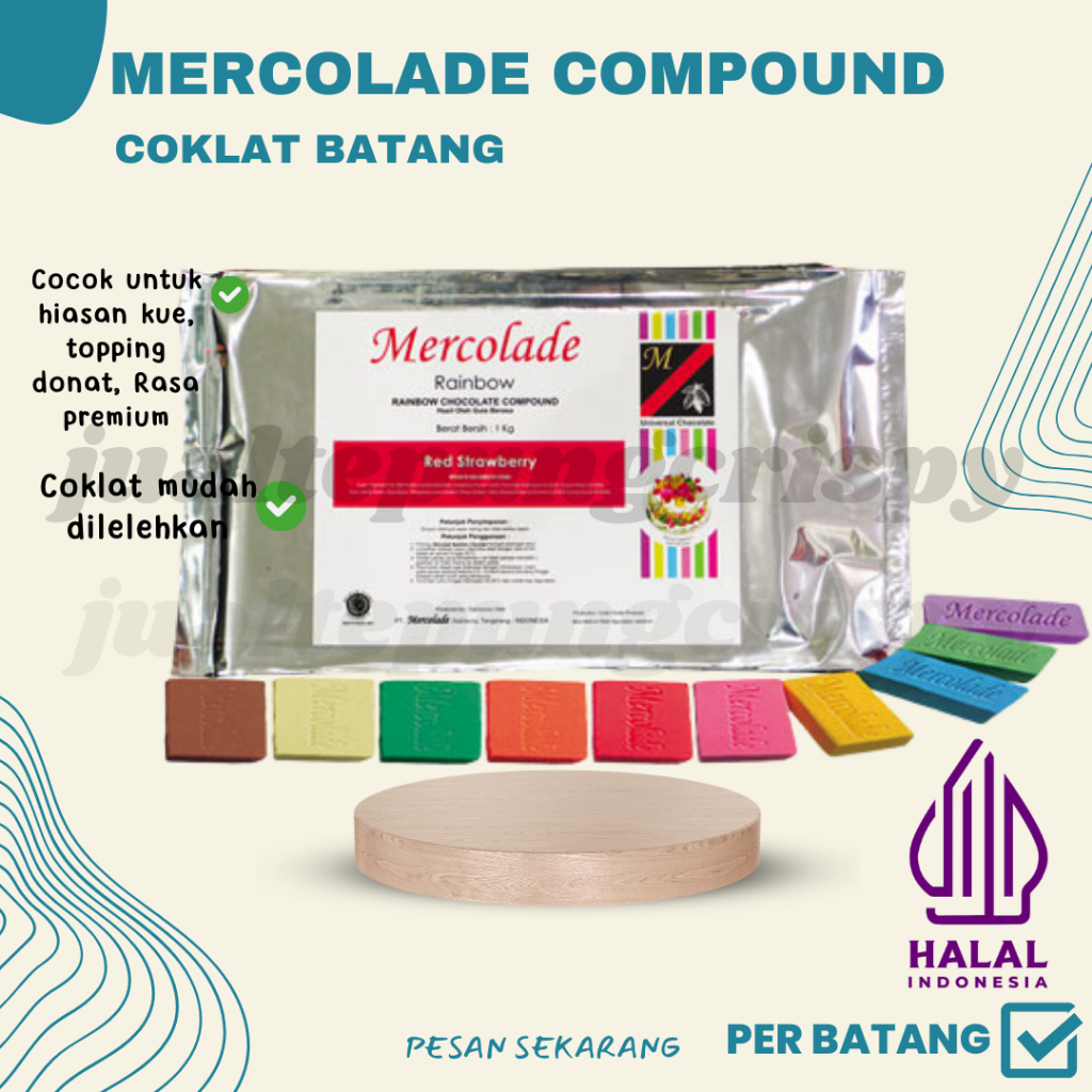 

Mercolade Compound Chocolate Rainbow / Coklat Batang Premium