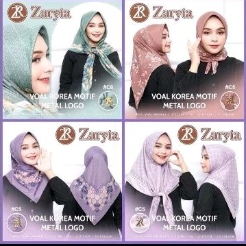 segi empat voal motif zaryta isi 4pcs/voal zaryta ori