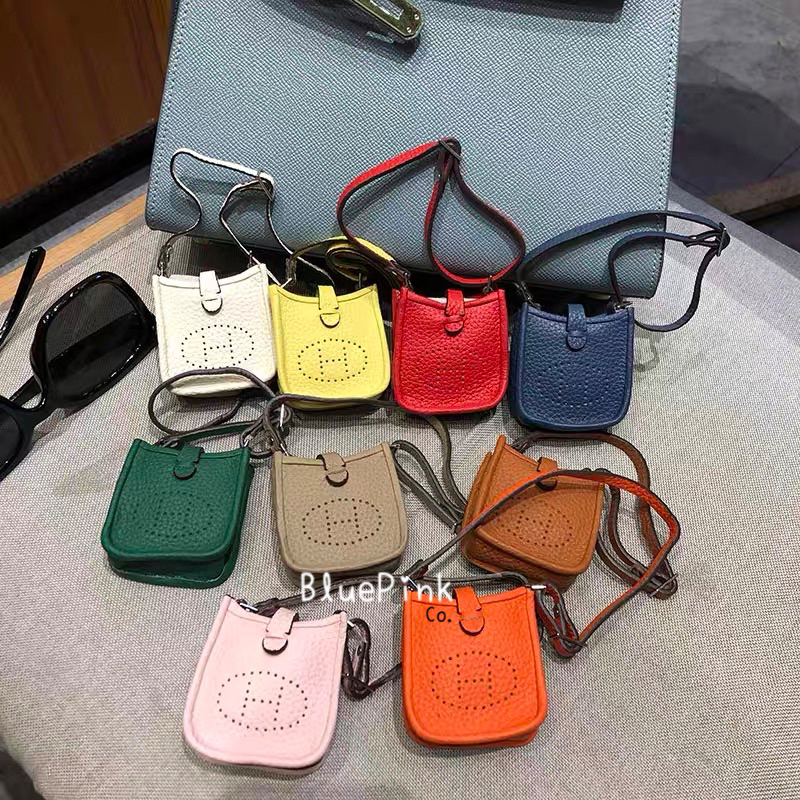 Hrmes Evelyne Petit Mini Zigs Apple AirPods Pro Gen 1 2 3 Case Leather Kulit Bag Tas Luxury Gantunga