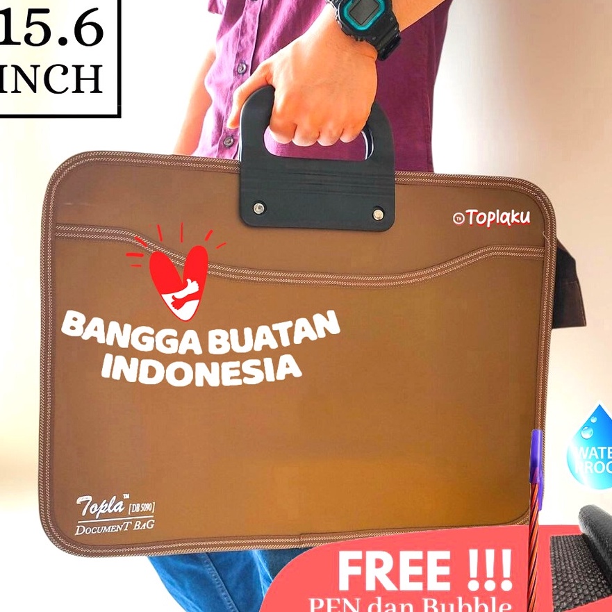 Star Seller TOPLA Tas Berkas Dokumen File Besar Anti Air Resleting 156 Inch Document Bag Tenteng Jin