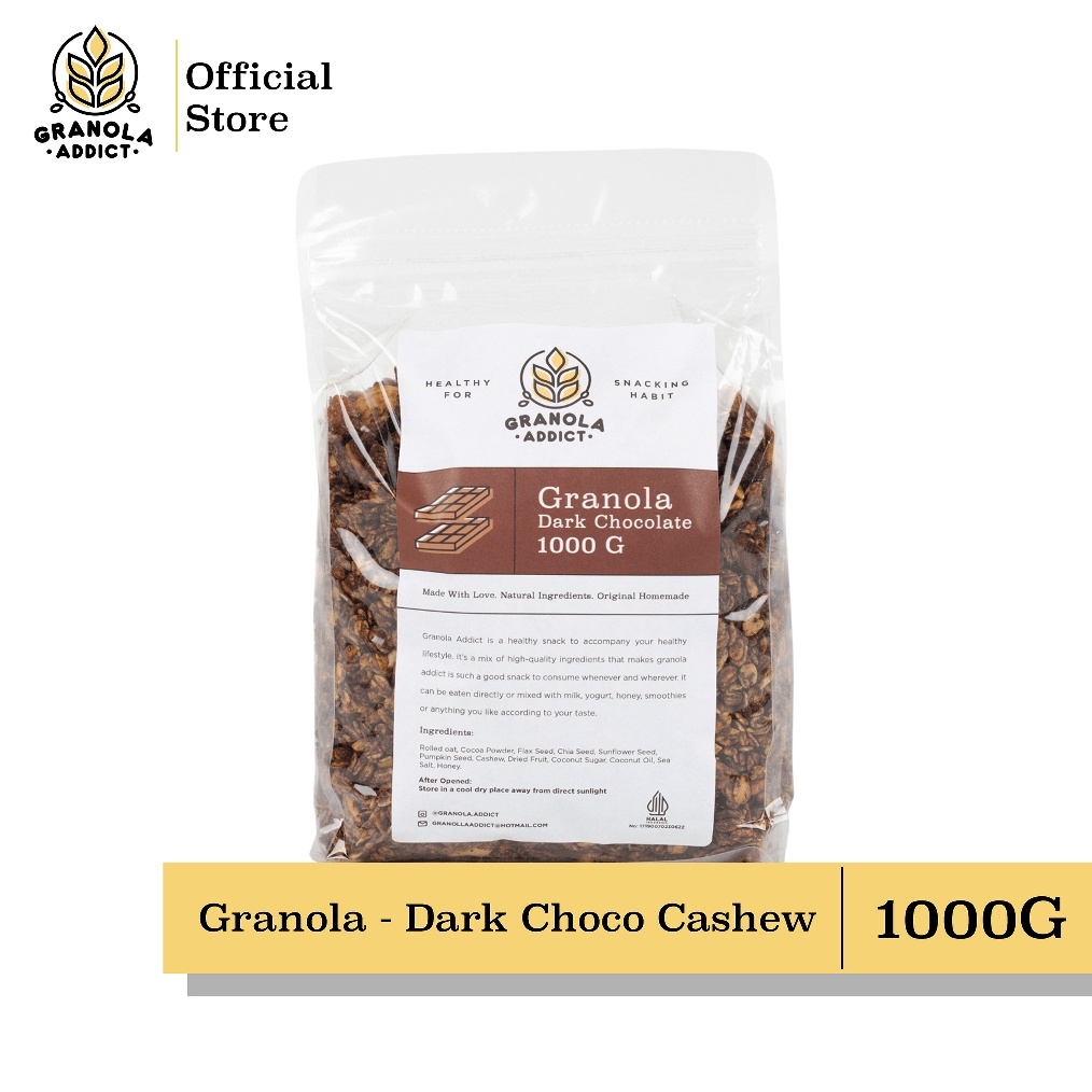 

1212 FLASH SALE Granola Addict Dark Choco Cashew 1G 1KG