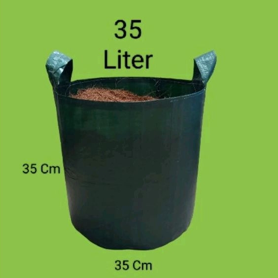 PLANTER BAG 35 LITER HIJAU SILINDER