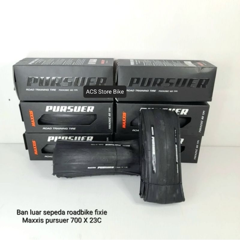 BAN LUAR SEPEDA MAXXIS PURSUER 700 X 23C UNTUK SEPEDA ROADBIKE FIXIE