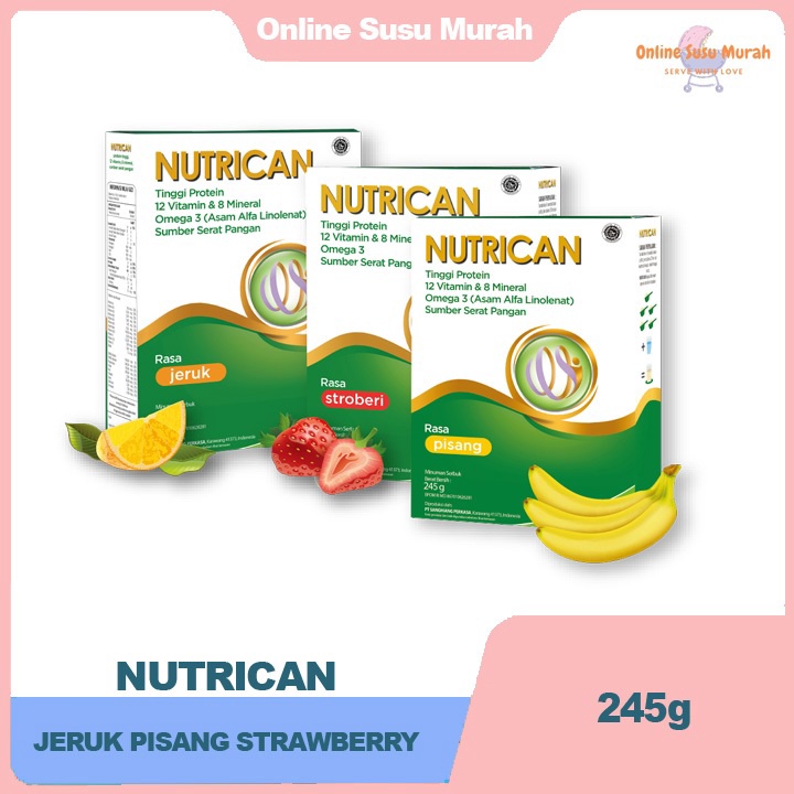 

MALL NUTRICAN SUSU TINGGI PROTEIN NUTRISI KHUSUS PASIEN KANKER 245 GRAM serbuuu