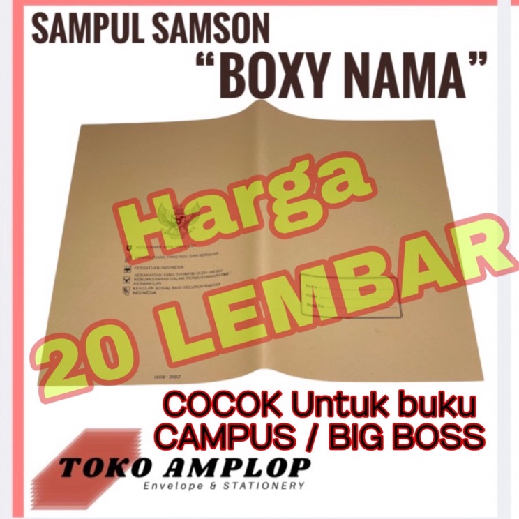 

Laris SAMPUL BUKU COKLAT BOXY BOXY NAMA