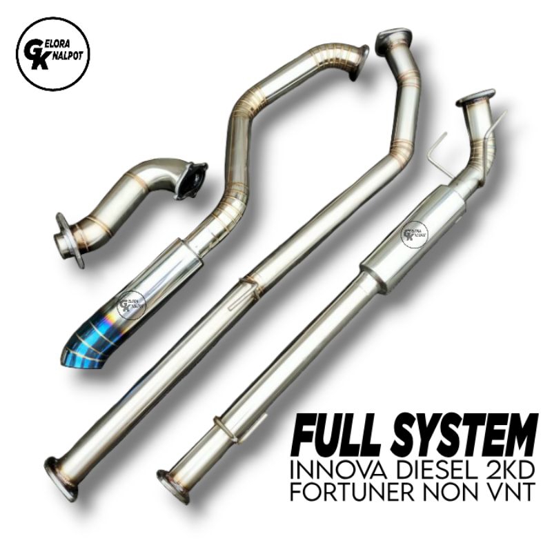 Full System/Set Knalpot Innova Diesel 2KD Fortuner Non VNT