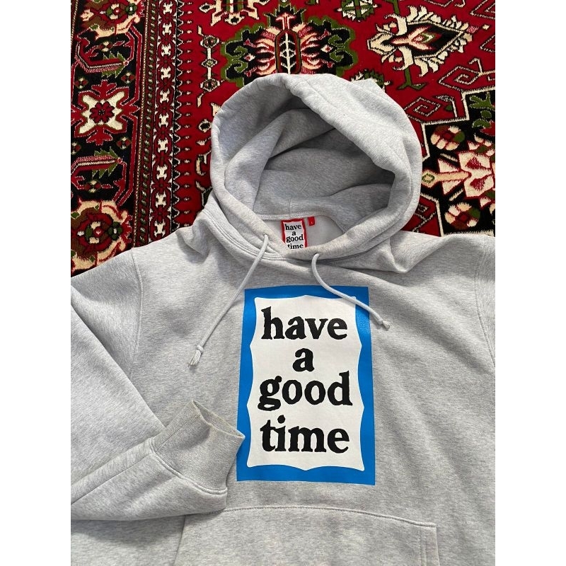 Hoodie have a good time blue frame