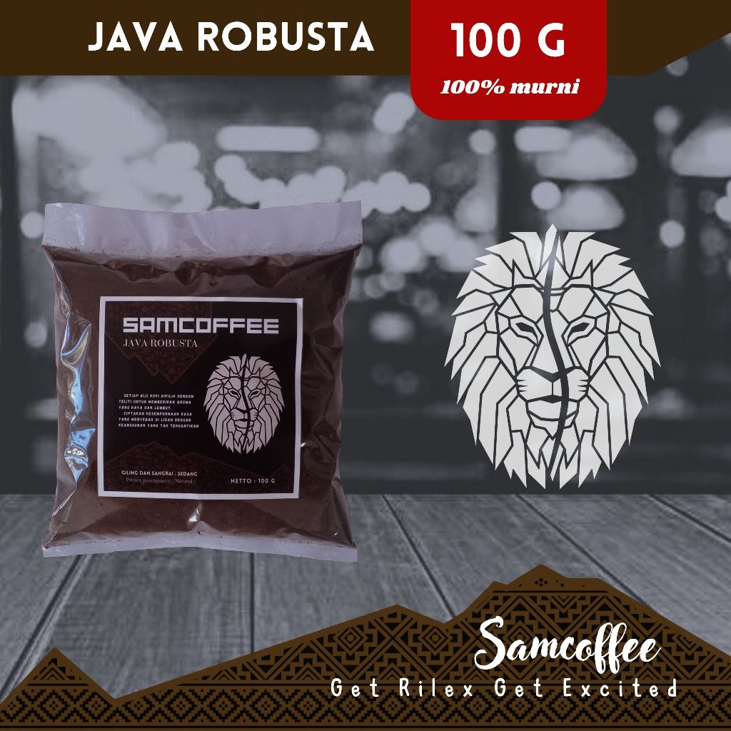 

SAMCOFFEE Kopi murni Java Robusta 100 gram