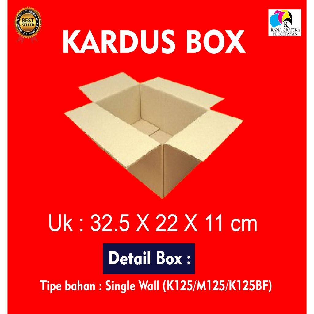 

Kardus Karton Box 32,5x22x11 CM Kotak Dus Packing Polos