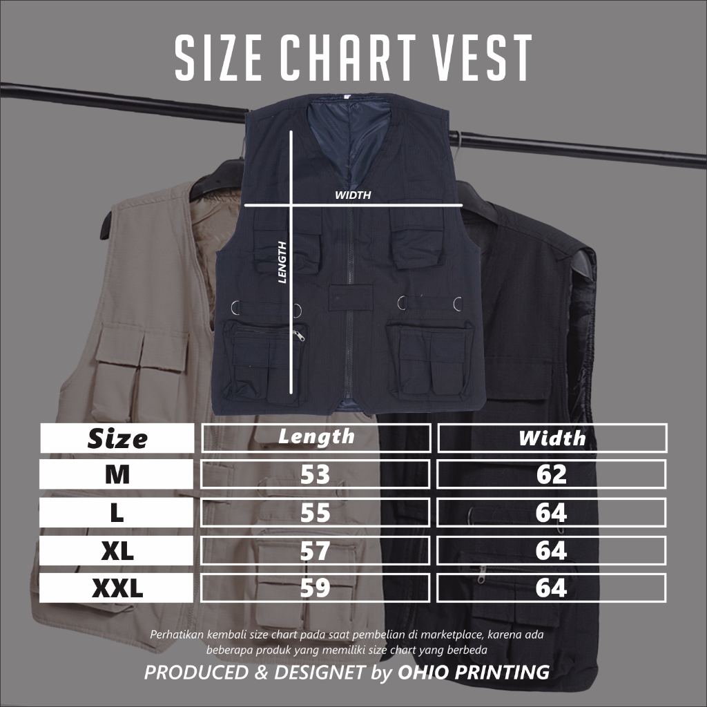 Ohio * Rompi Tactical Pria I Rompi Custom I Custom Rompi Tactical I Rompi Lapangan I Vest Cargo I