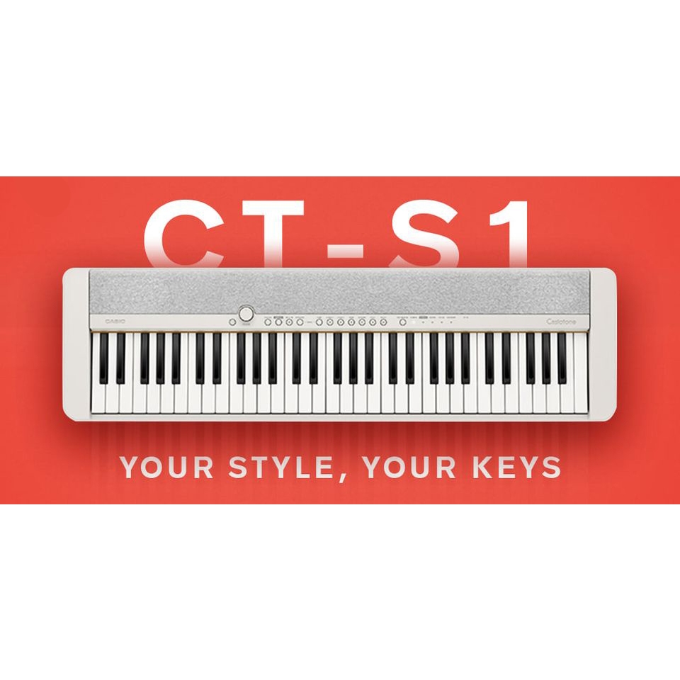 PRELOVED Keyboard CASIO Casiotone CTS1 / CT-S1 / CTS 1 Original Second White Grey Alat Musik