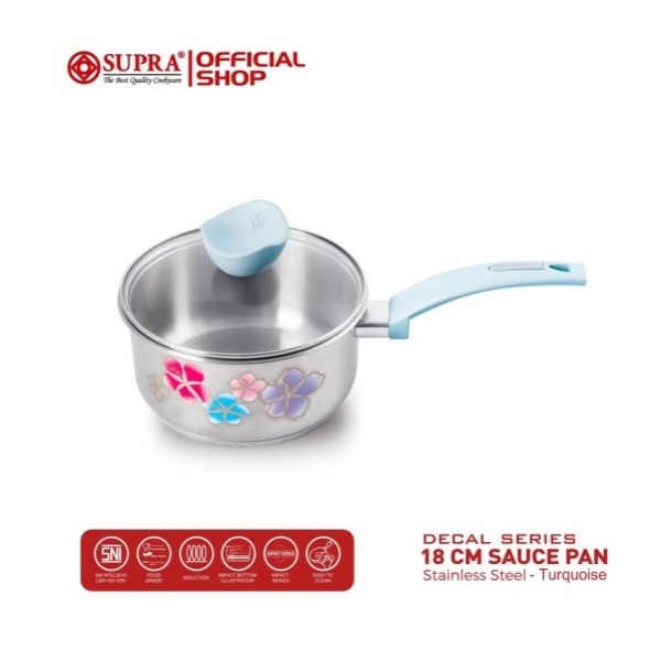 Cod / Panci stailless steel supra bunga premium 18 cm / Supra panci stainless steel sauce pan 18 cm 