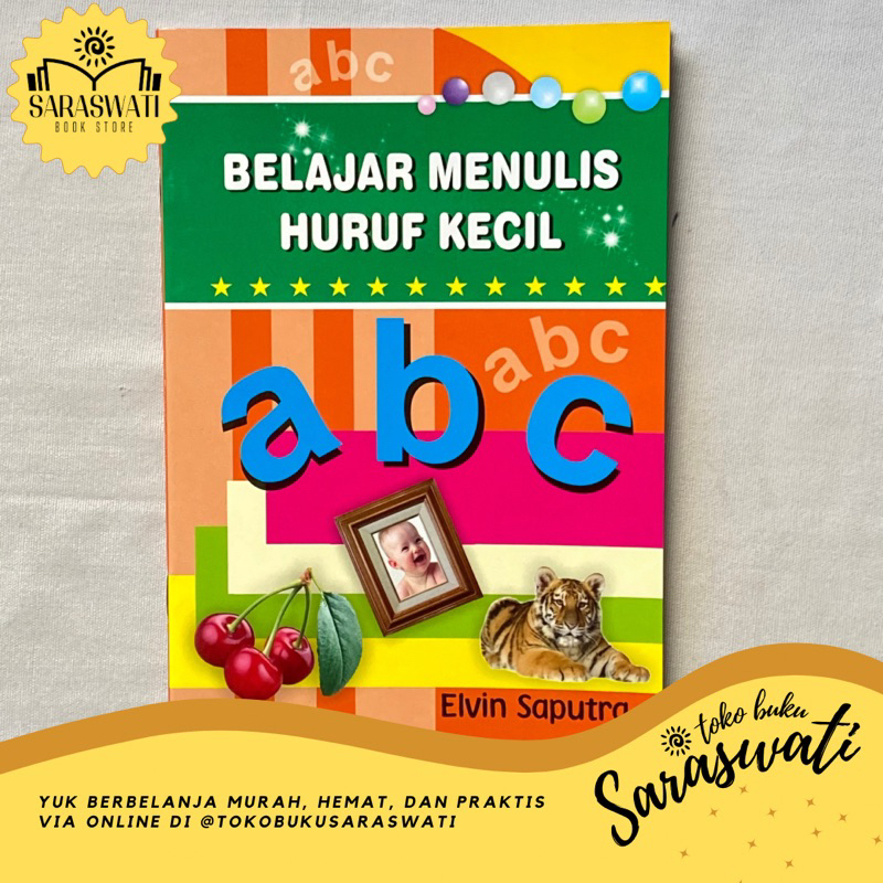 Belajar Menulis Huruf Kecil abc Abjad // Buku Anak TK dan PAUD