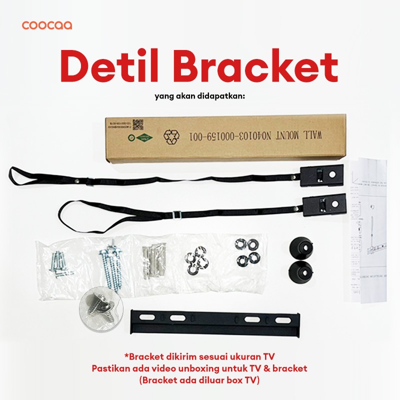[+ BRACKET] COOCAA 43 inch S3U PRO - Smart TV - Digital TV - 4K - UHD - Dolby Audio - Youtube - Mirroring - Boundless -Browser - WIFI - HD - USB/AV/LAN - HDR10 (COOCAA 43S3U PRO)