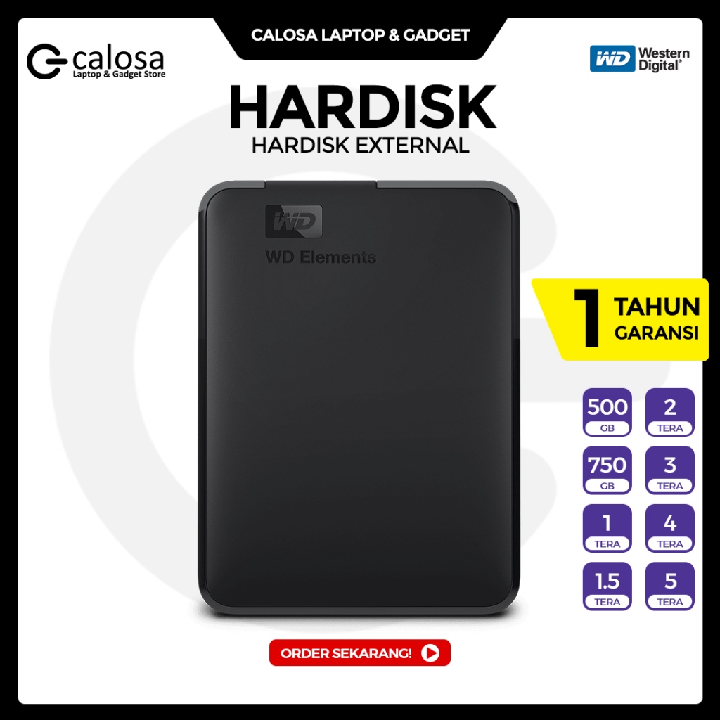 HARDISK EKSTERNAL WD ELEMENTS - HDD EKSTERNAL USB 3.0