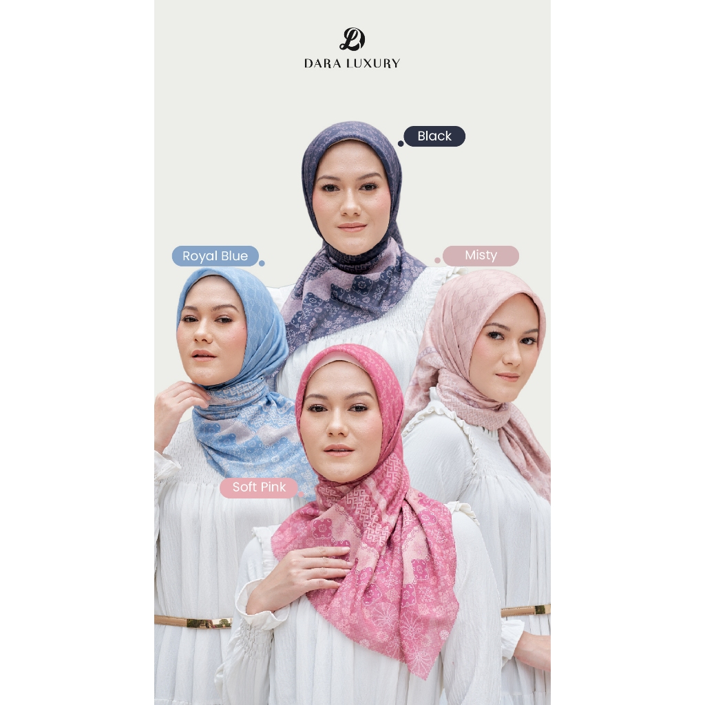 Dara Luxury | Ethnic Scarf | Hijab Segi Empat Motif Ethnic Voal Premium by Dara Luxury