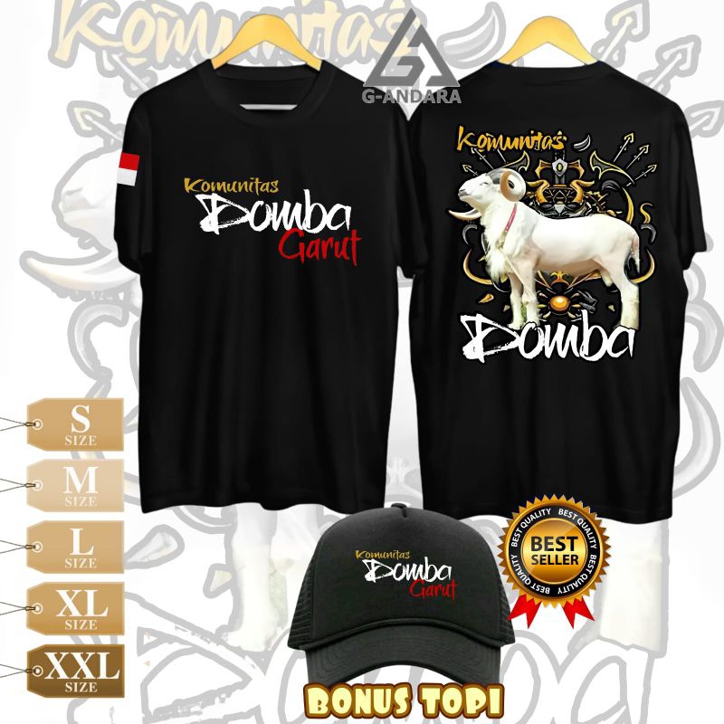 KAOS KOMUNITAS DOMBA GARUT DISTRO PRIA BONUS TOPI