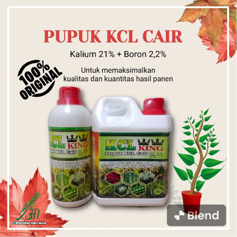 pupuk kcl cair 1 liter premium pembesar buah umbi,bulir padi, untuk memaksimalkan hasil panen