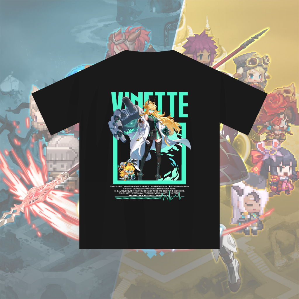 Kaos Guardian Tales VINETTE Cotton Combed 30s