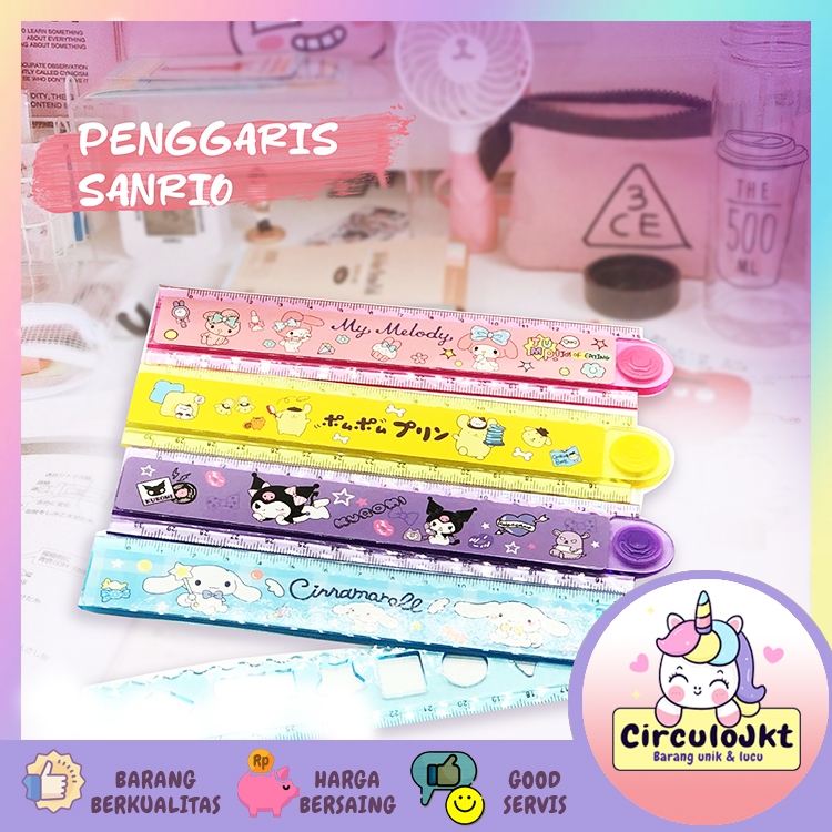 

Penggaris Lipat SANRIO 30 cm Cute Lucu Cinnamoroll Kuromi Best Seller / Mistar Lipat Sanrio Imut Unik